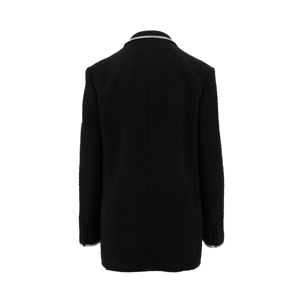 Blazer in Light Wool Tweed con cristalli