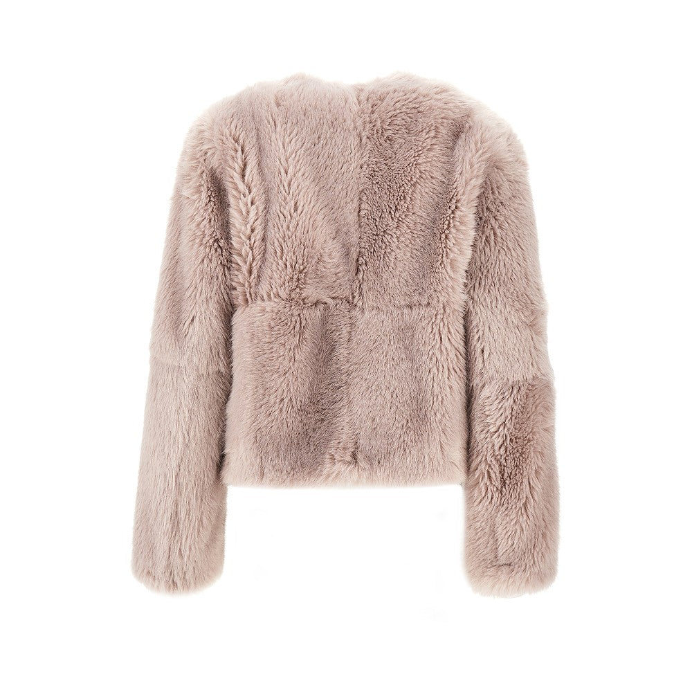 Cappotto corto in pelliccia sintetica 'Halle'