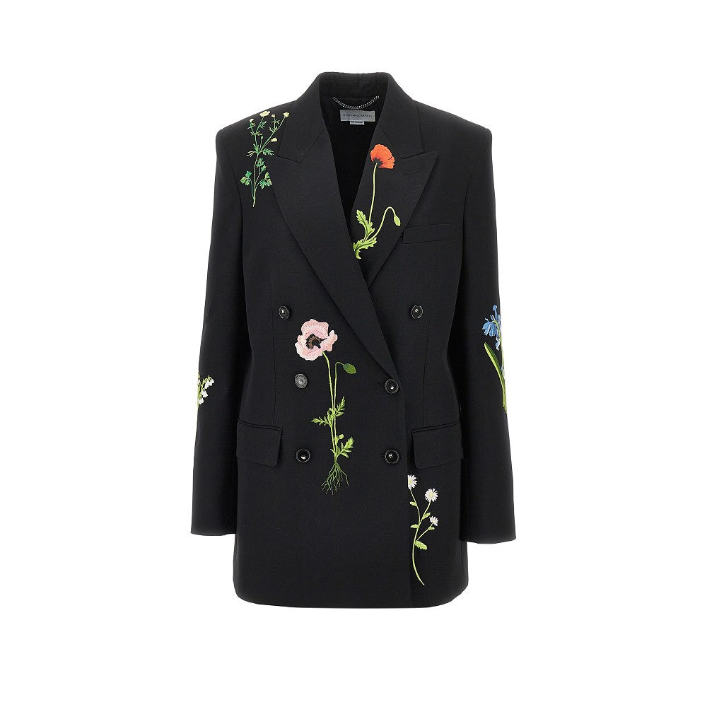 Embroidered Boyfriend double-breasted jacket