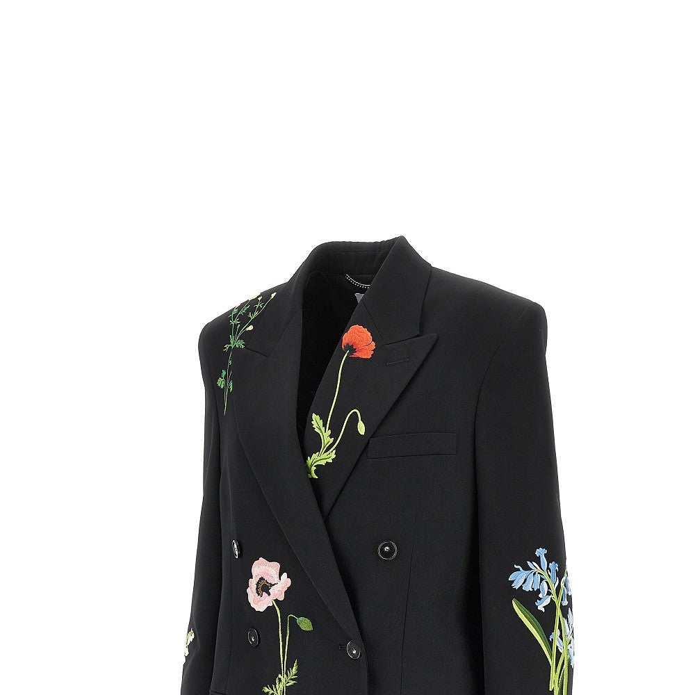 Embroidered Boyfriend double-breasted jacket