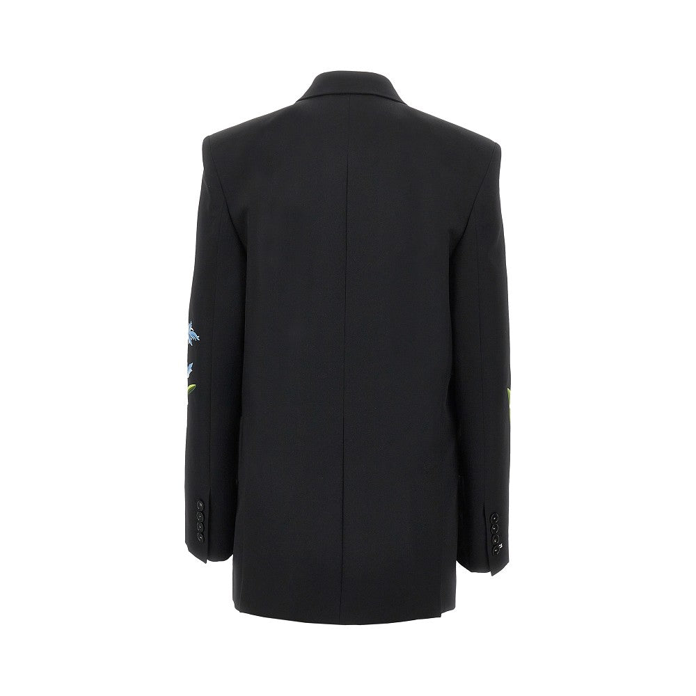 Embroidered Boyfriend double-breasted jacket