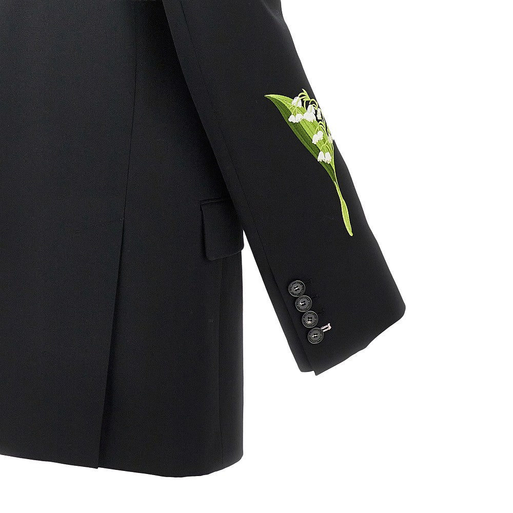 Embroidered Boyfriend double-breasted jacket
