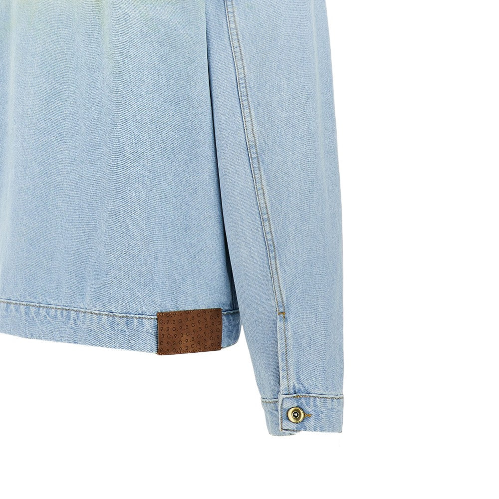 Giacca in denim con effetto macchiato