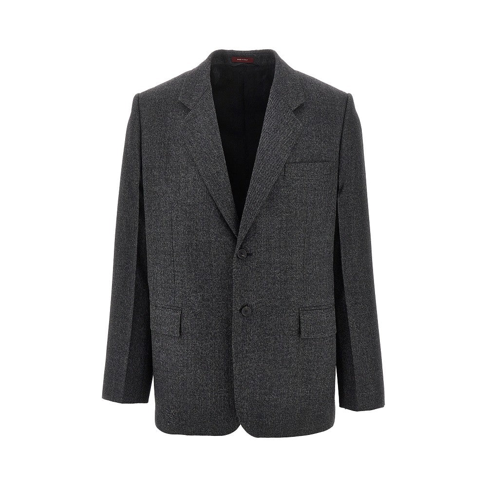 Giacca monopetto in lana mouliné