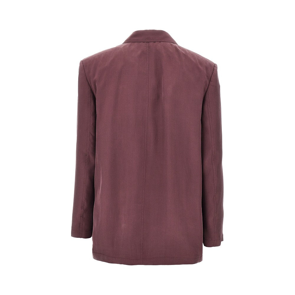 Habotai silk double-breasted jacket
