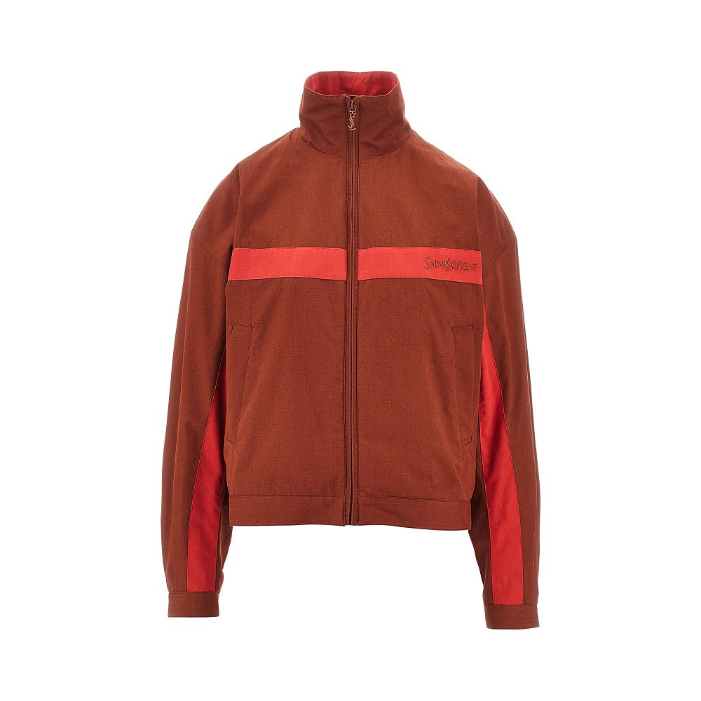 Blouson in cotone con logo ricamato