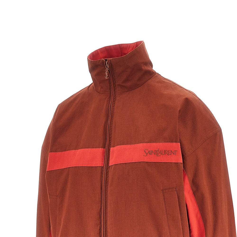 Blouson in cotone con logo ricamato