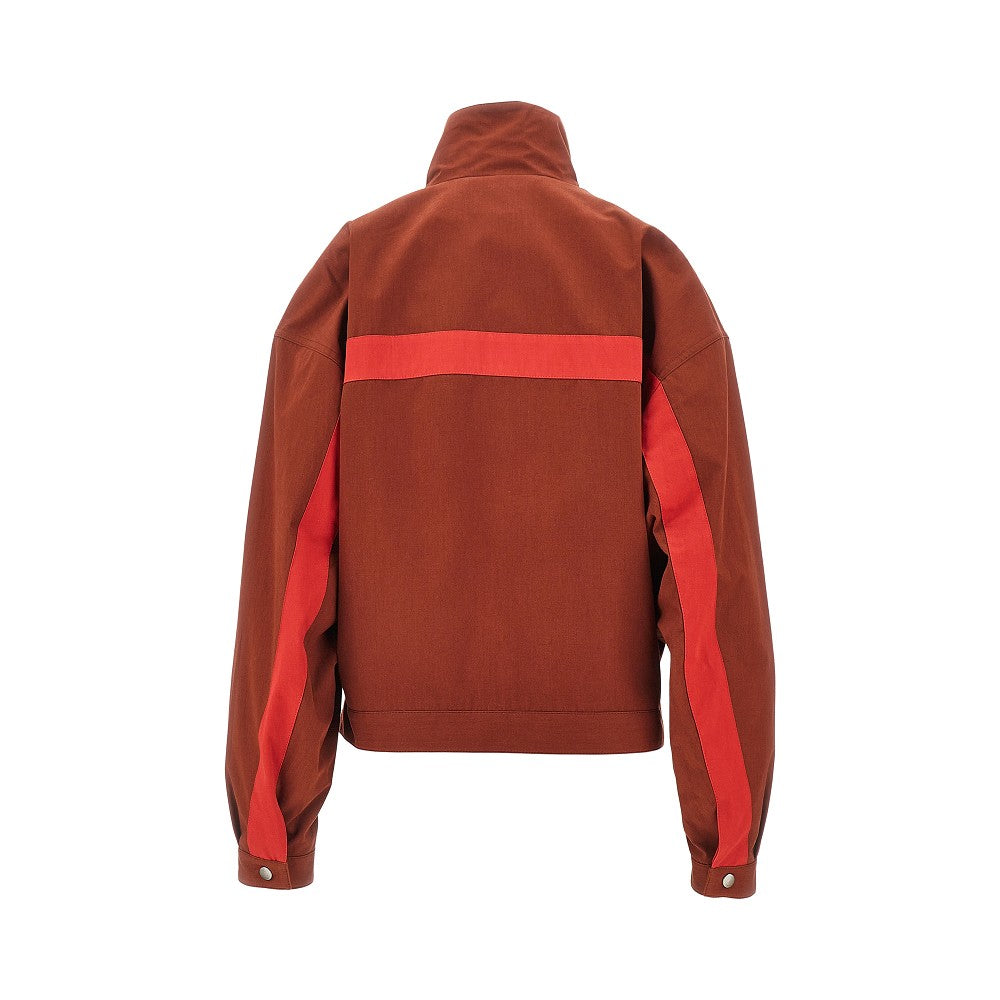Blouson in cotone con logo ricamato