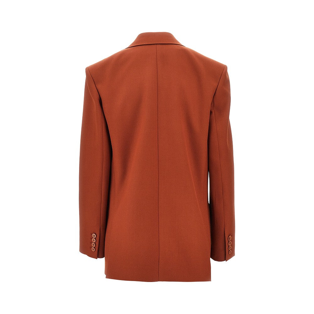 Gabardine oversized double-breasted jacket