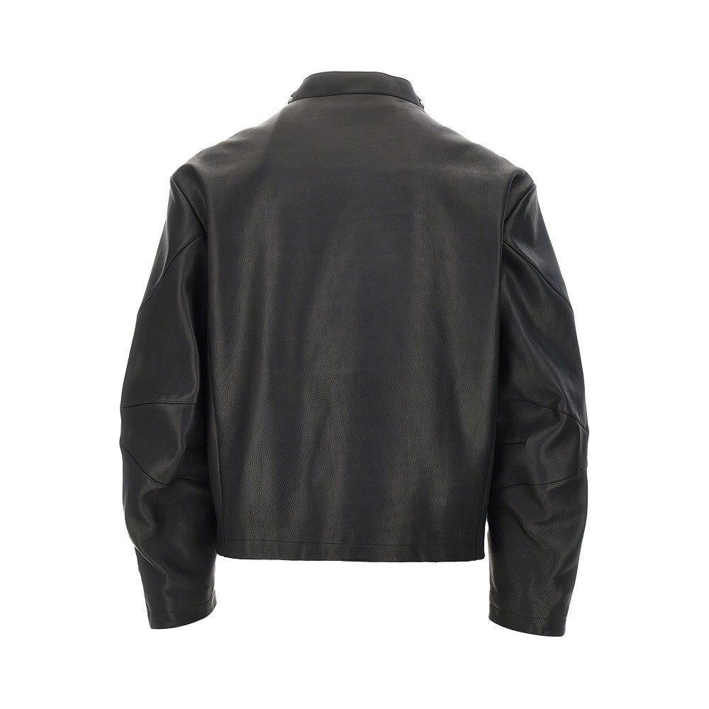 Giacca in pelle con dettagli Horsebit