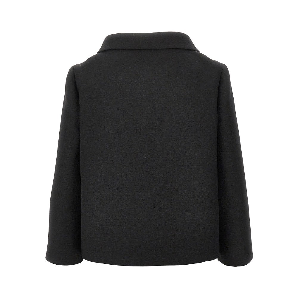 Giacca in Crepe Couture con dettagli V Gold