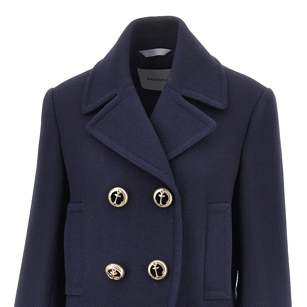 Textured wool cropped jacket