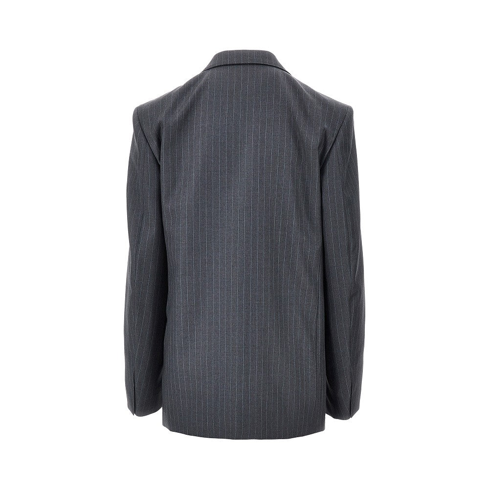 Giacca oversize in lana gessata