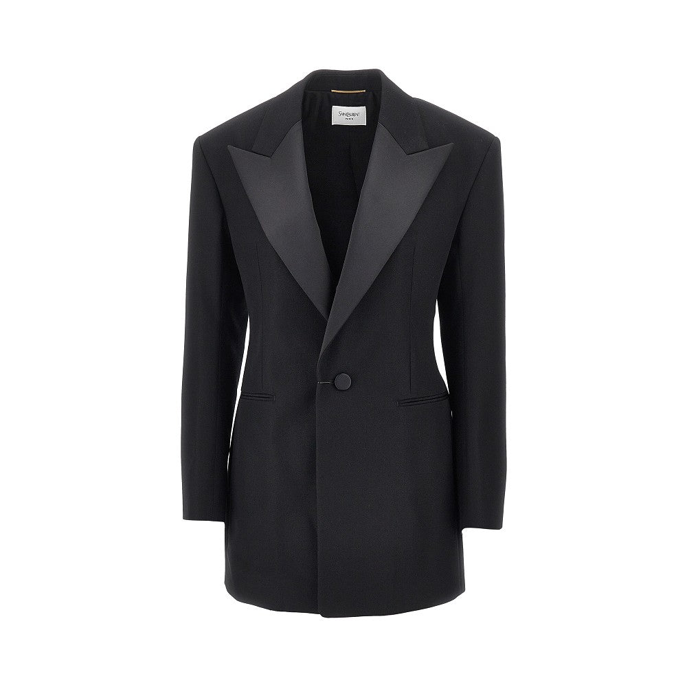 Grain de poudre single-breasted tuxedo jacket