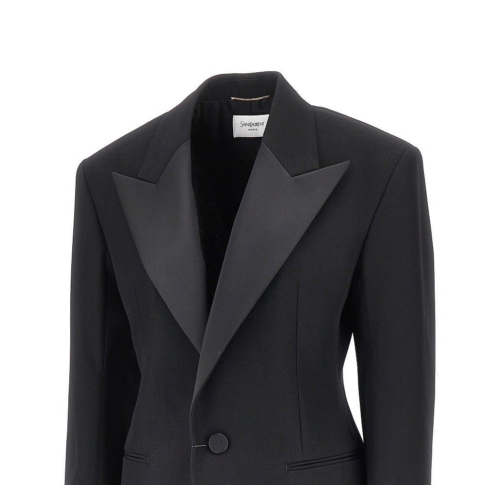 Grain de poudre single-breasted tuxedo jacket