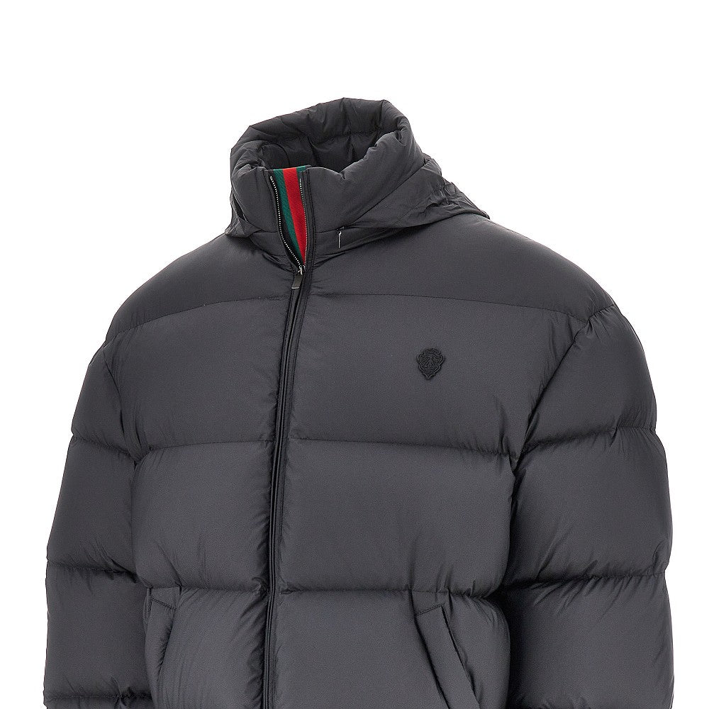 Gucci crest embroidery down jacket