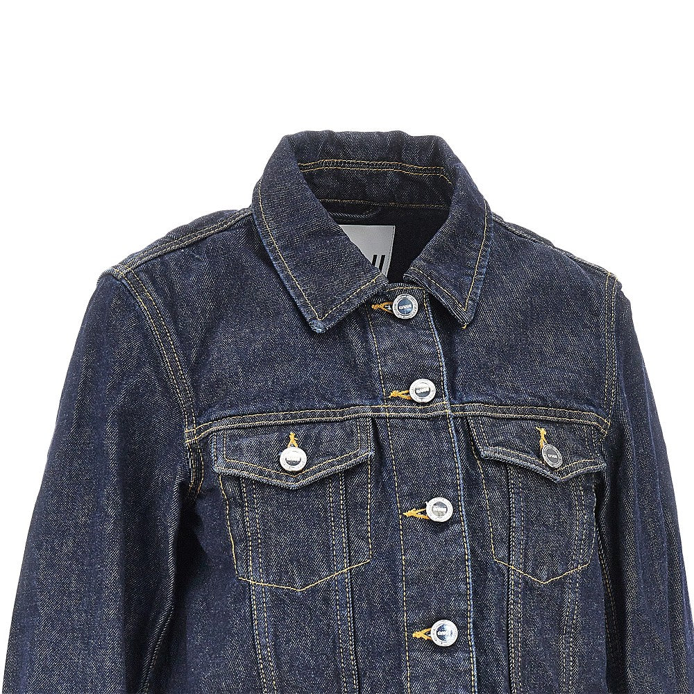 Giacca cropped in denim