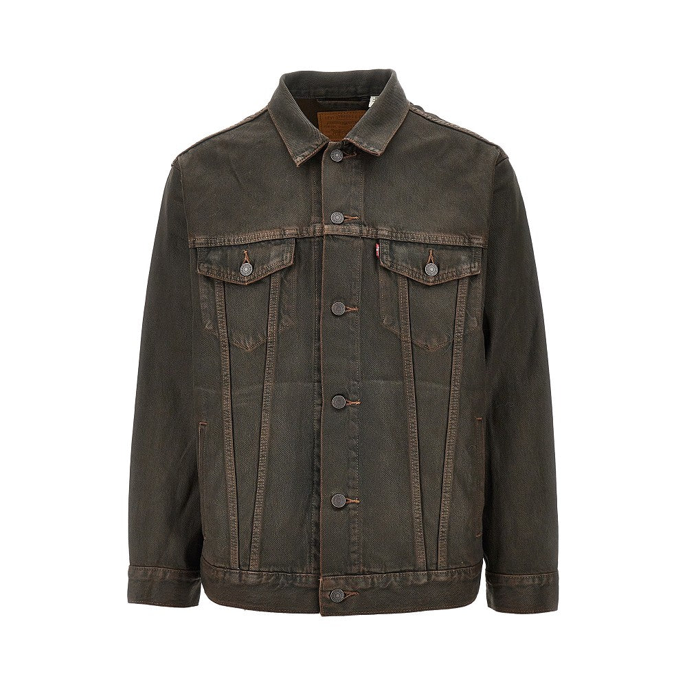 Coated denim Relaxed fit jacket