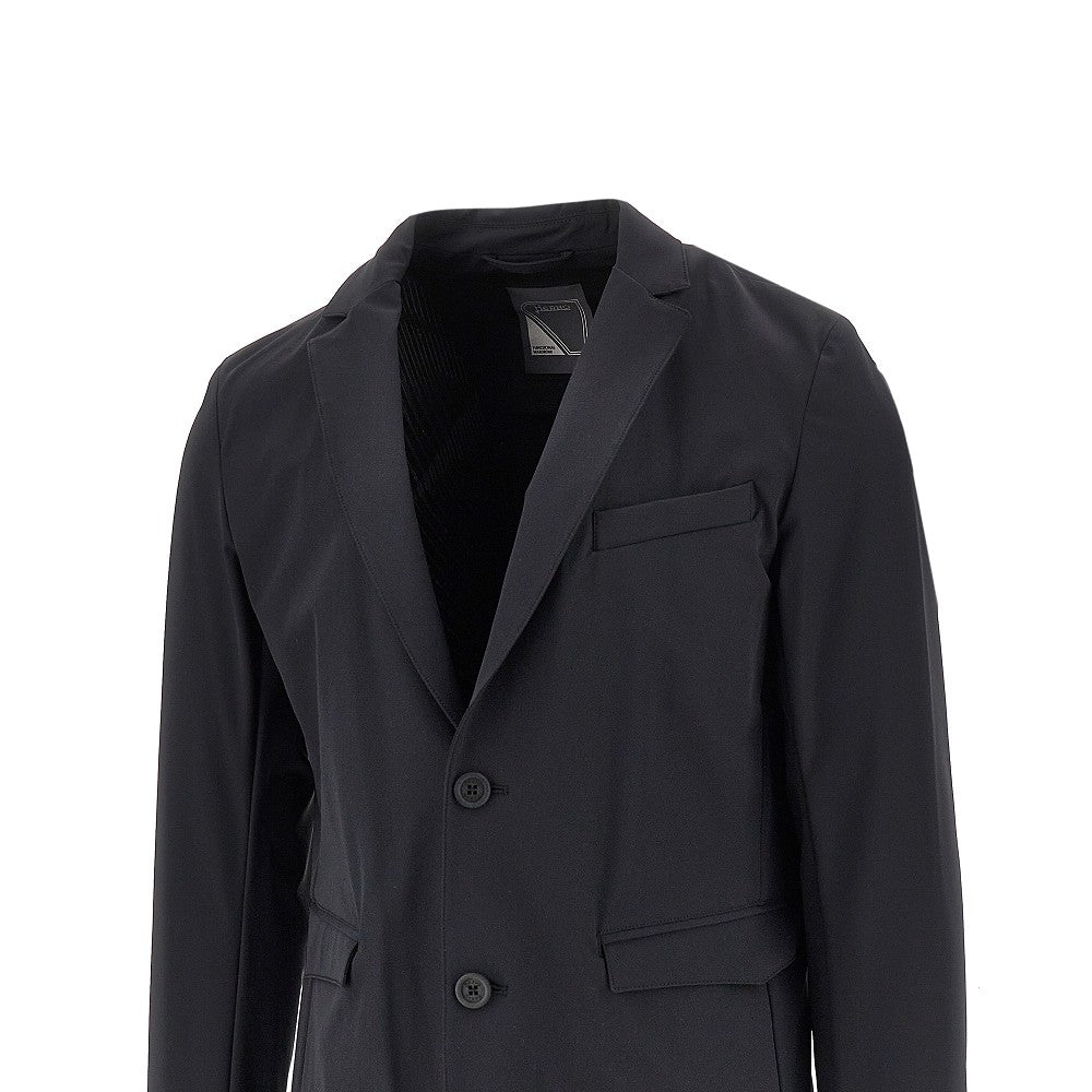 Nylon twill single-breasted jacket