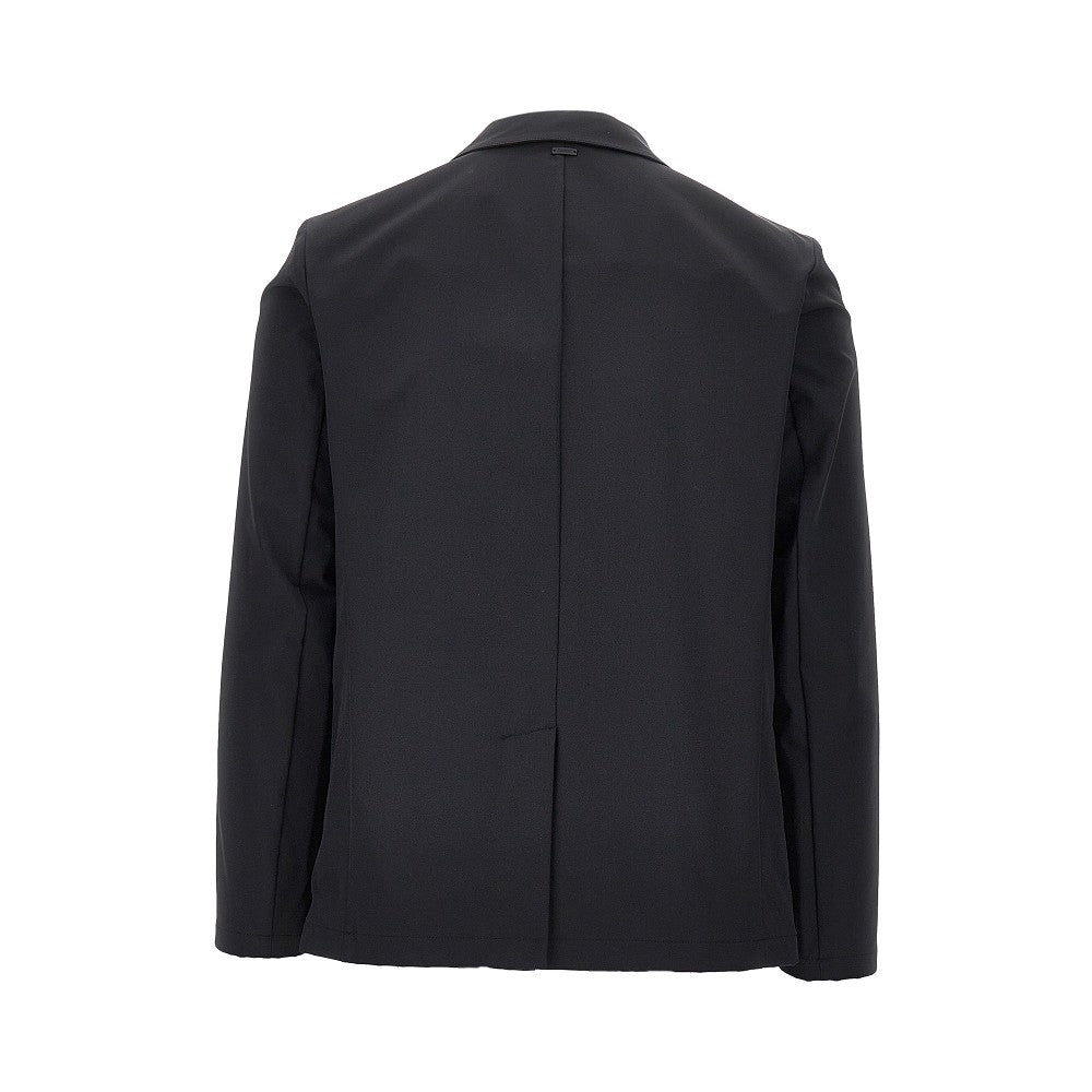Nylon twill single-breasted jacket