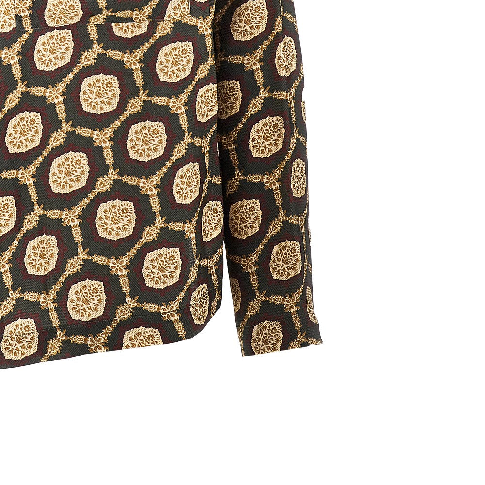 Printed viscose shirt jacket