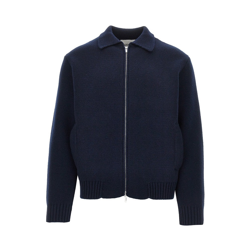 Wool knitted cardigan