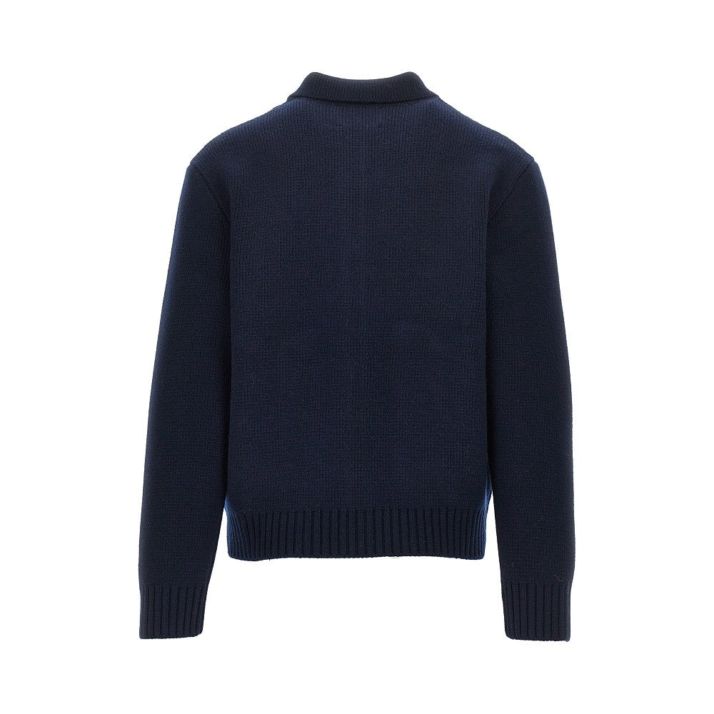 Wool knitted cardigan