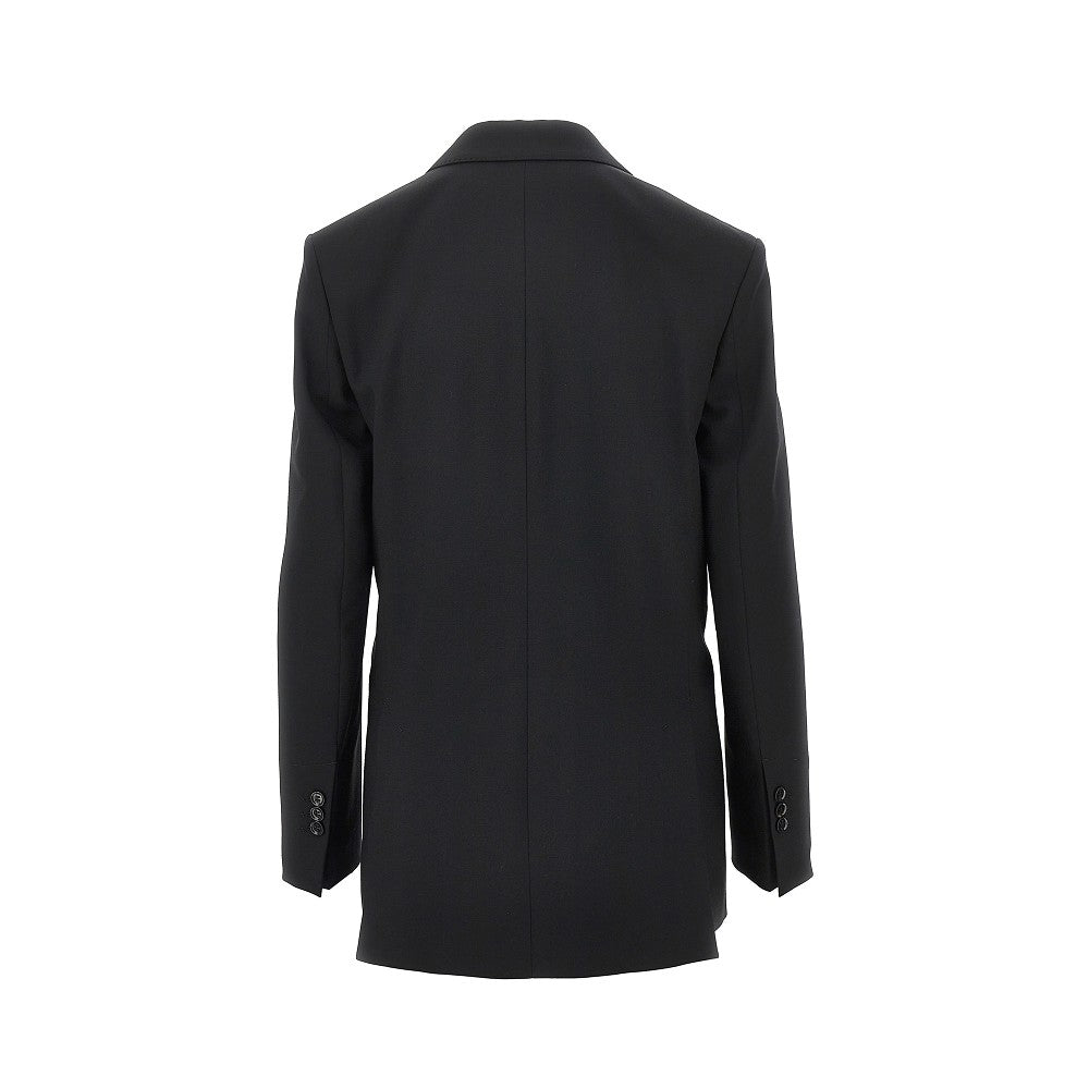 Virgin wool single-breasted Boxy jacket