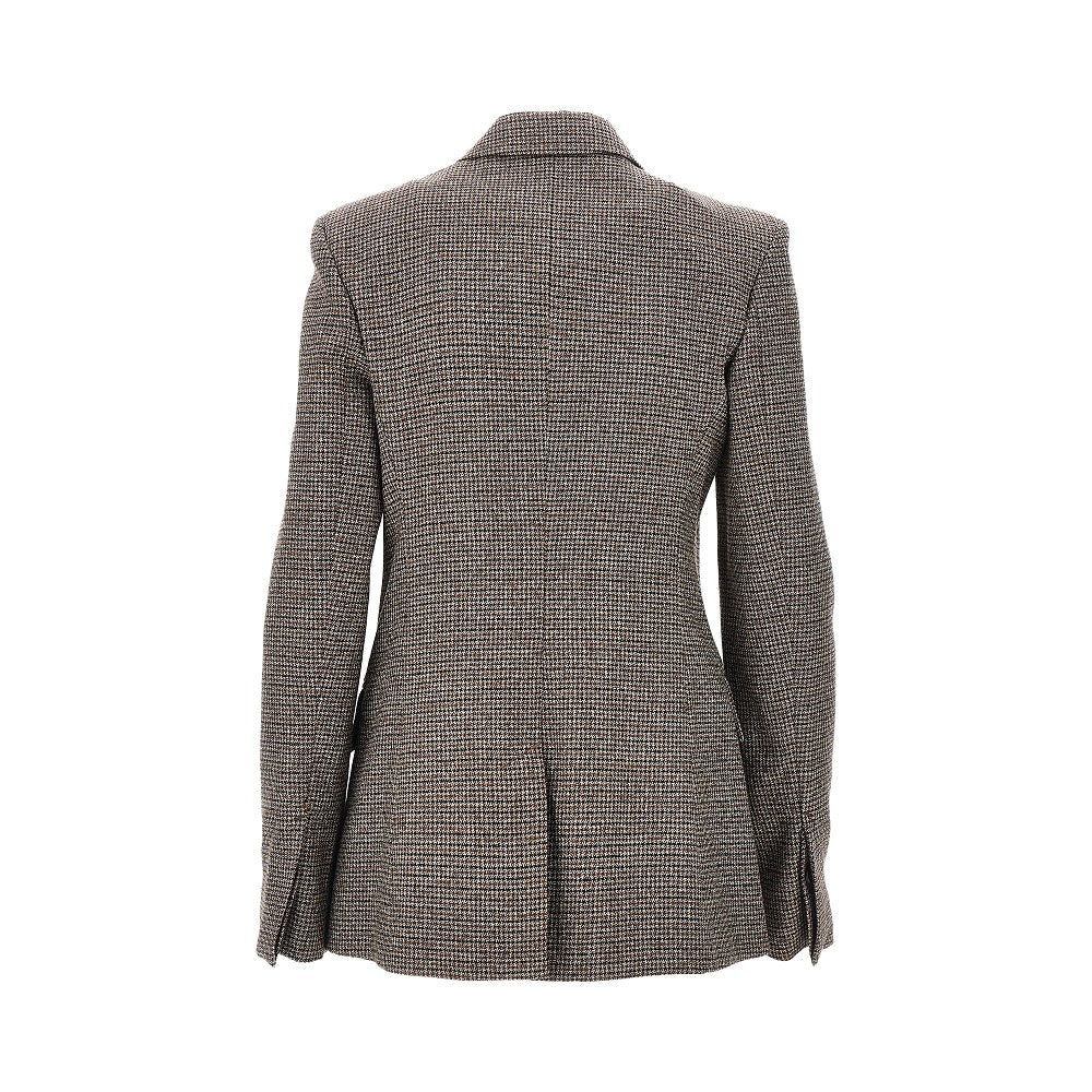 Houndstooth single-breasted jacket