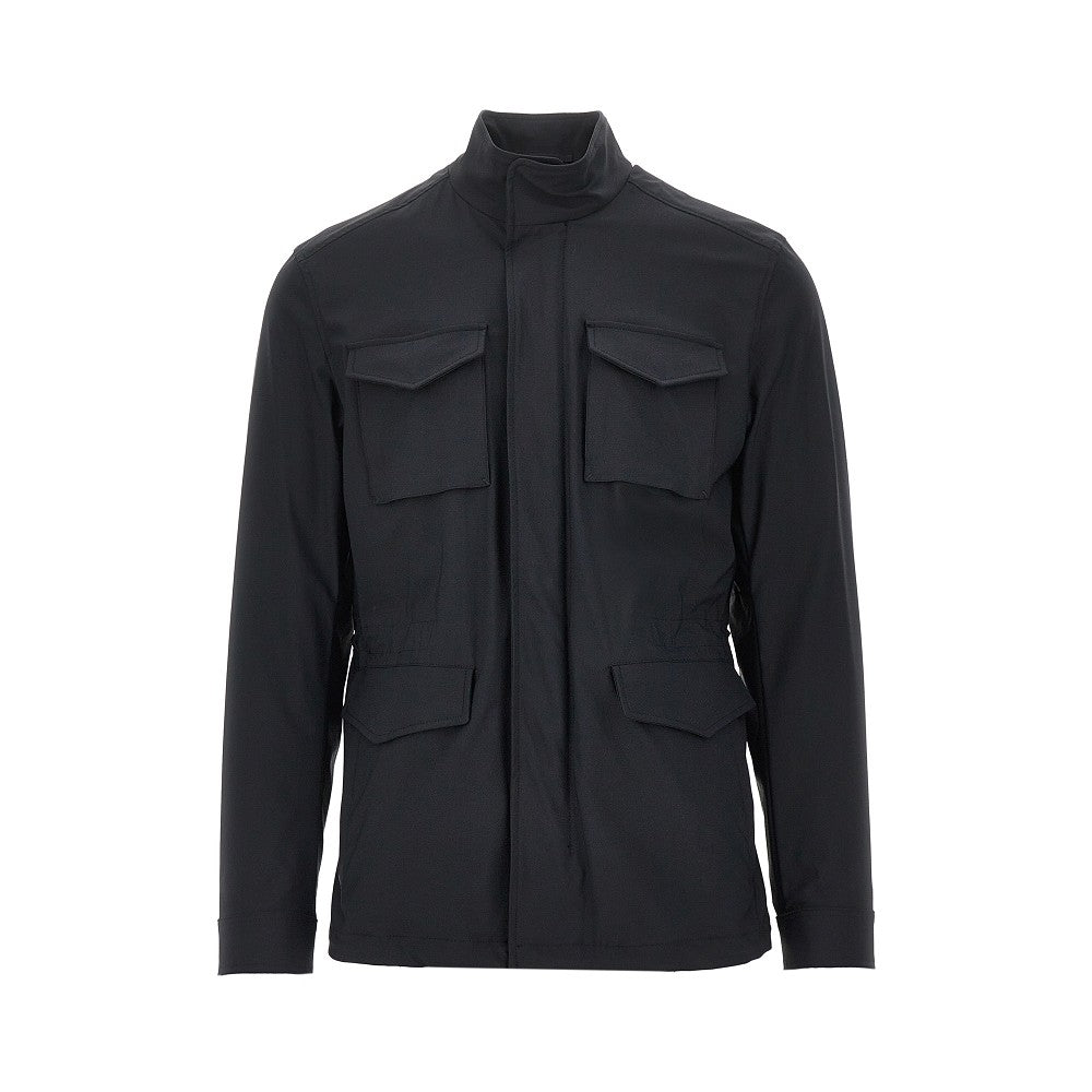 Field jacket in nylon stretch