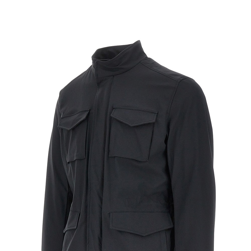 Field jacket in nylon stretch