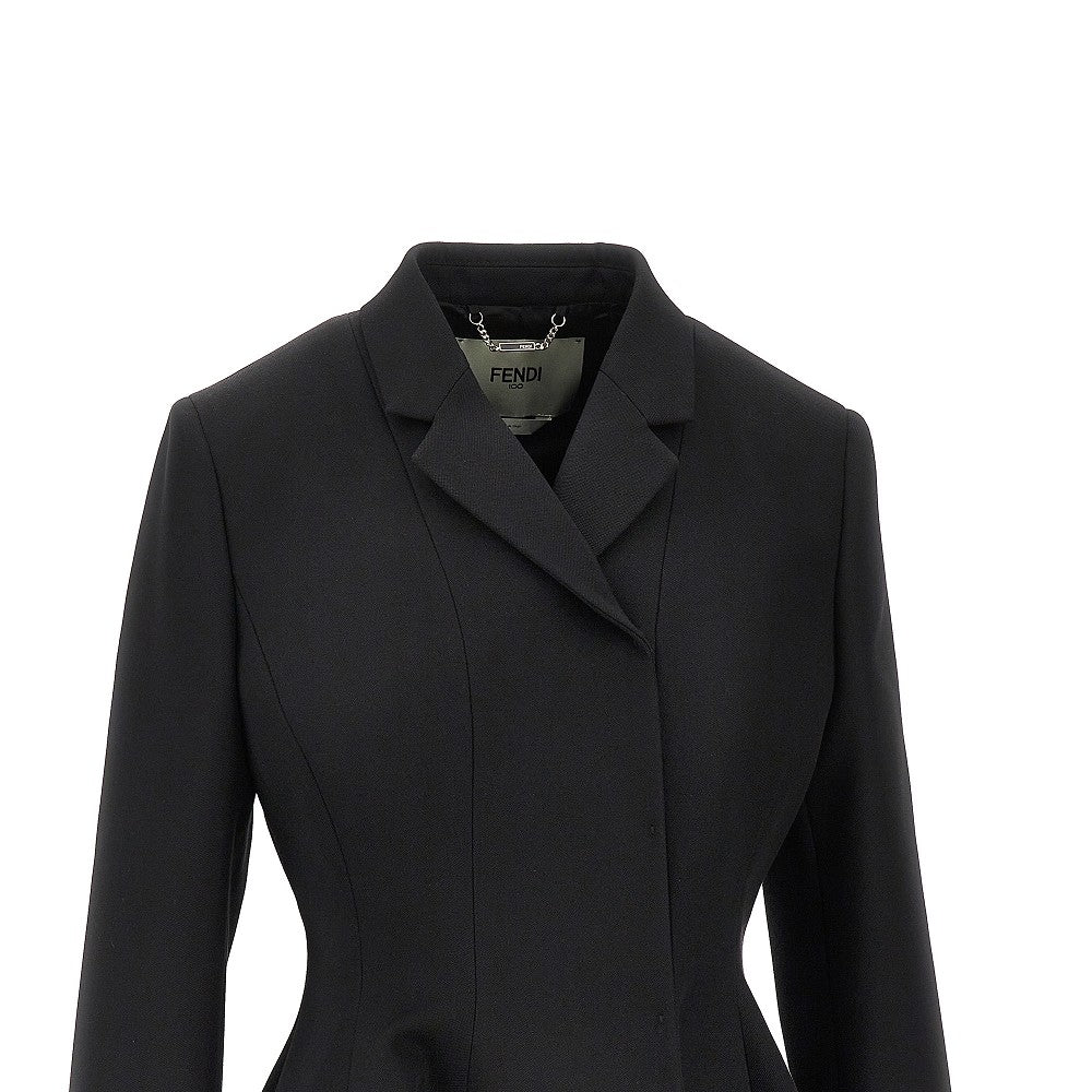 Giacca in lana Grain de Poudre con peplo
