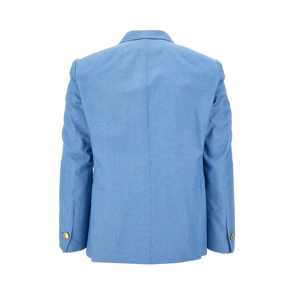 Cotton-blend double-breasted jacket