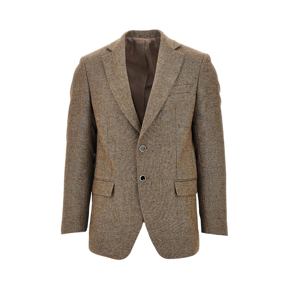 Wool-blend single-breasted jacket
