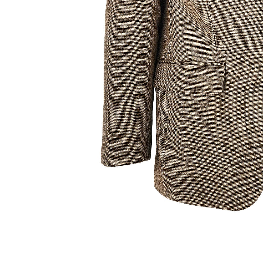 Wool-blend single-breasted jacket