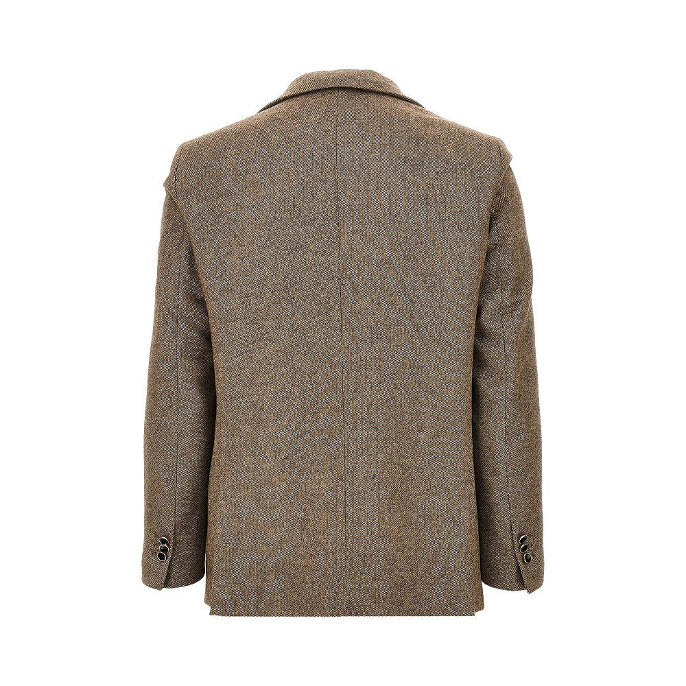 Wool-blend single-breasted jacket