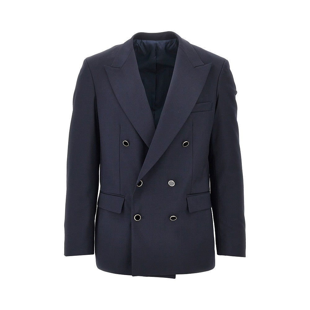 Light wool-blend double-breasted jacket