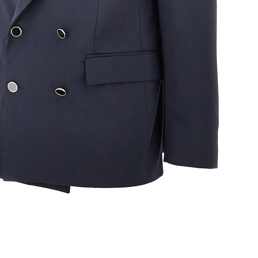 Light wool-blend double-breasted jacket