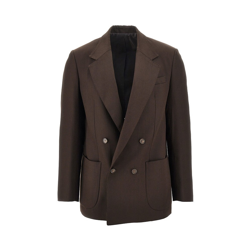 Gabardine double-breasted jacket