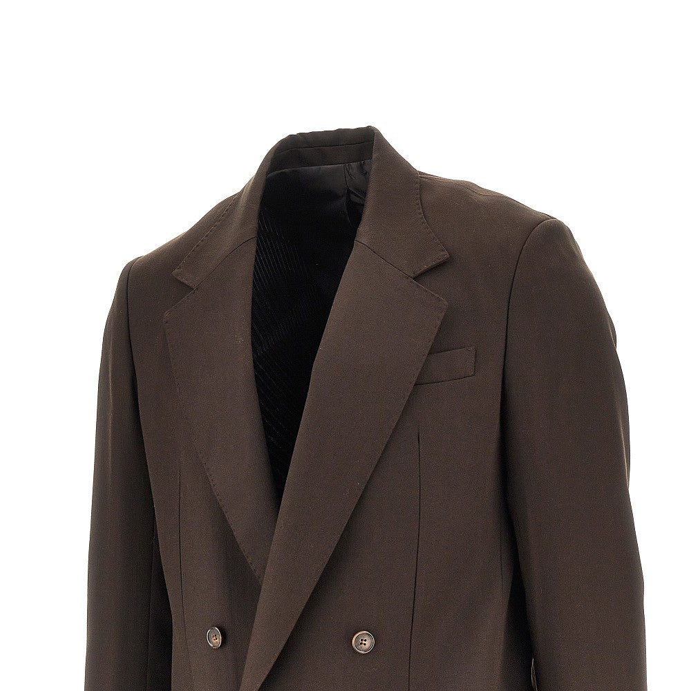 Gabardine double-breasted jacket