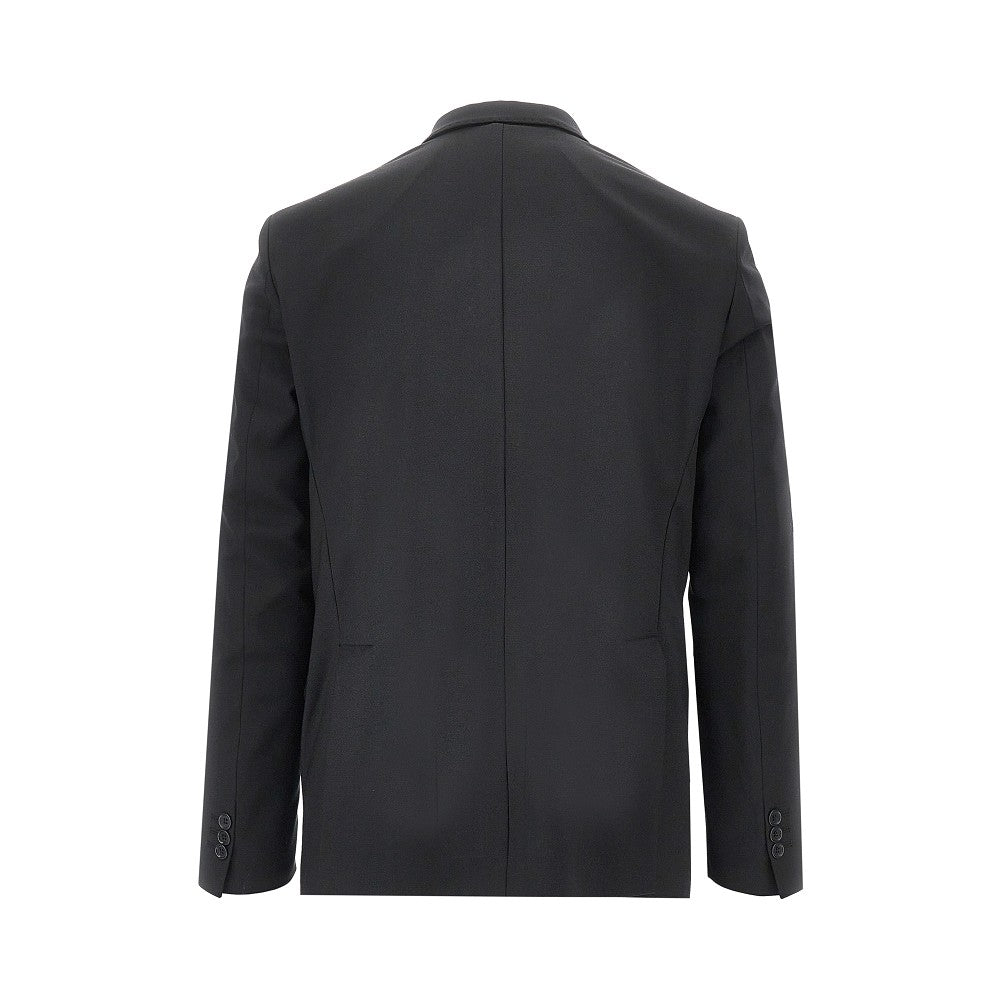 Giacca doppiopetto in misto lana stretch
