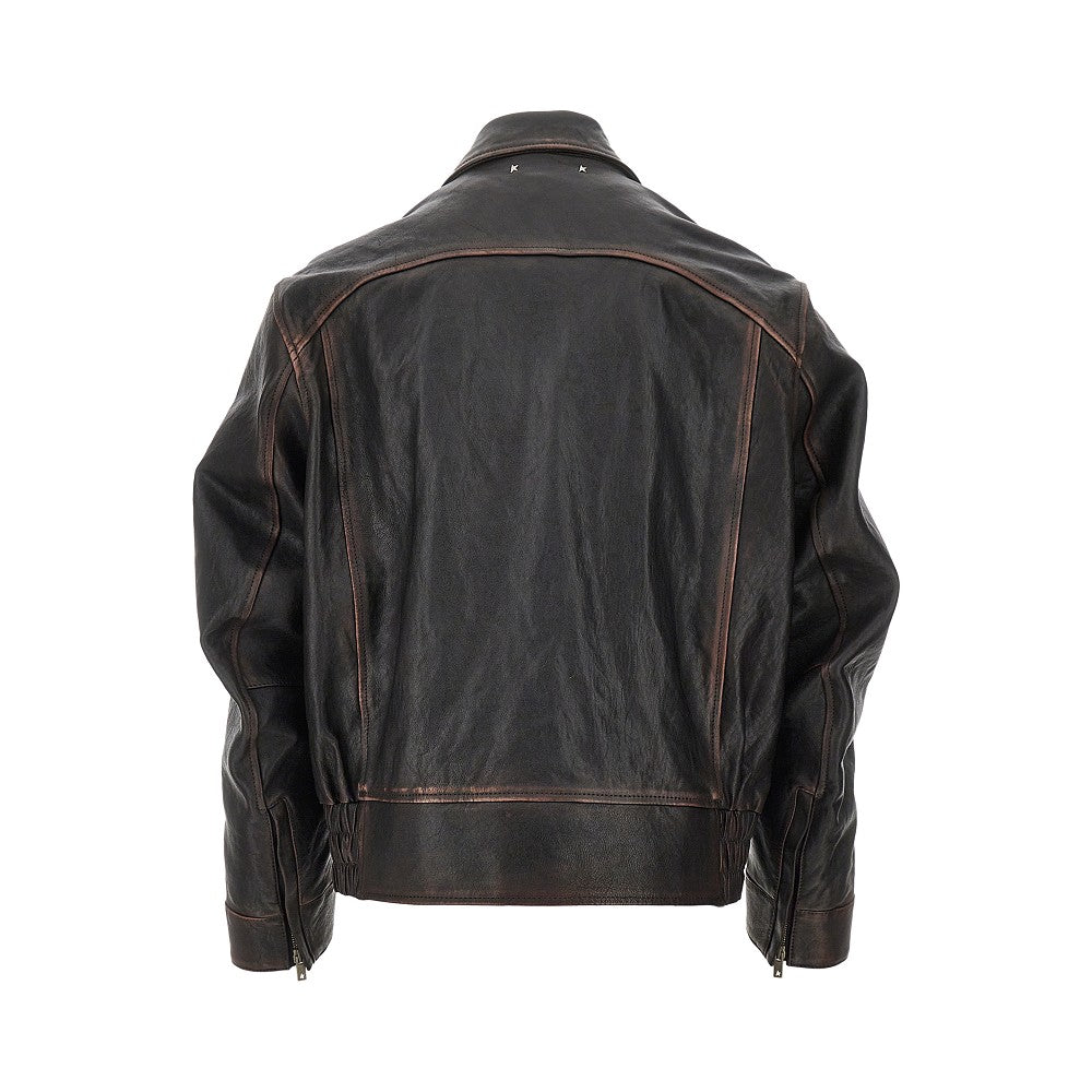 'Prince' nappa leather bomber jacket