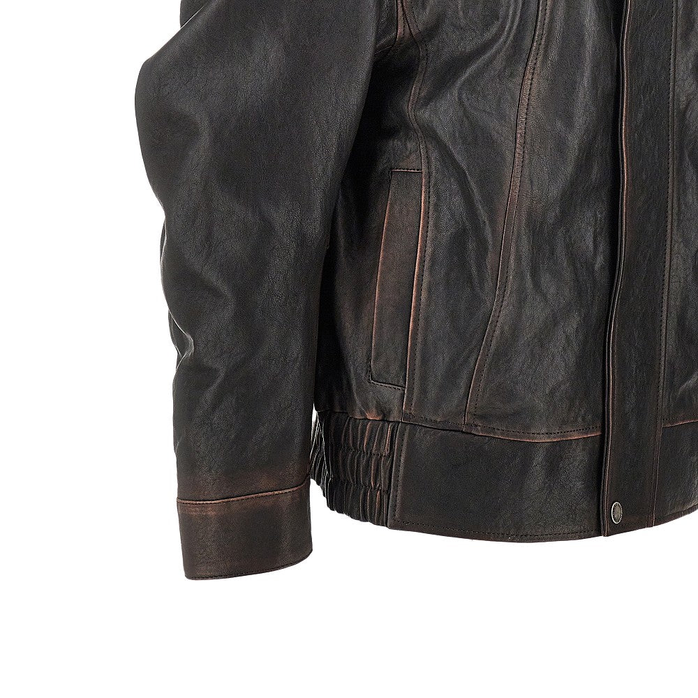 'Prince' nappa leather bomber jacket