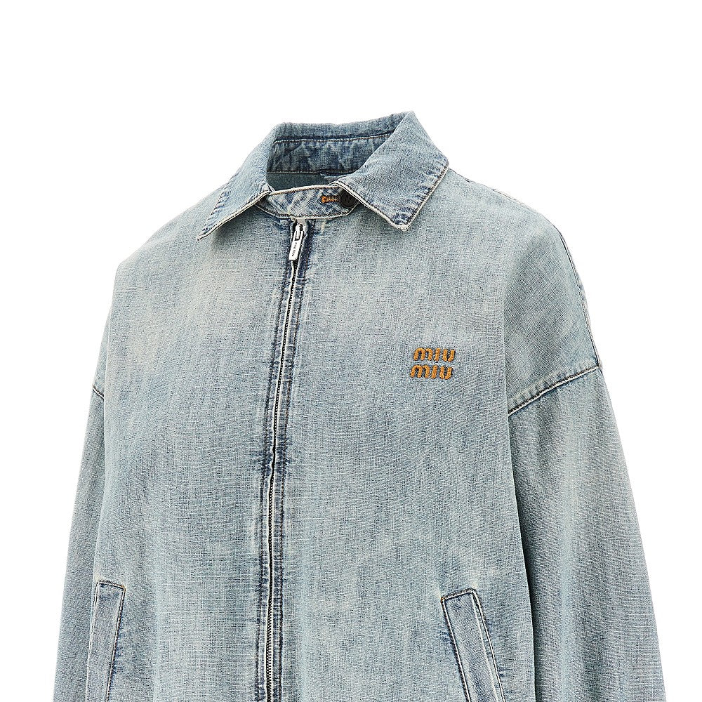 Chambray denim blouson