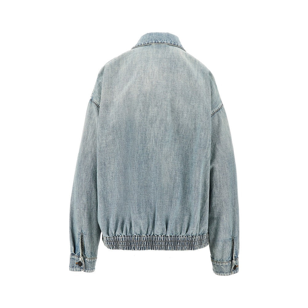 Chambray denim blouson