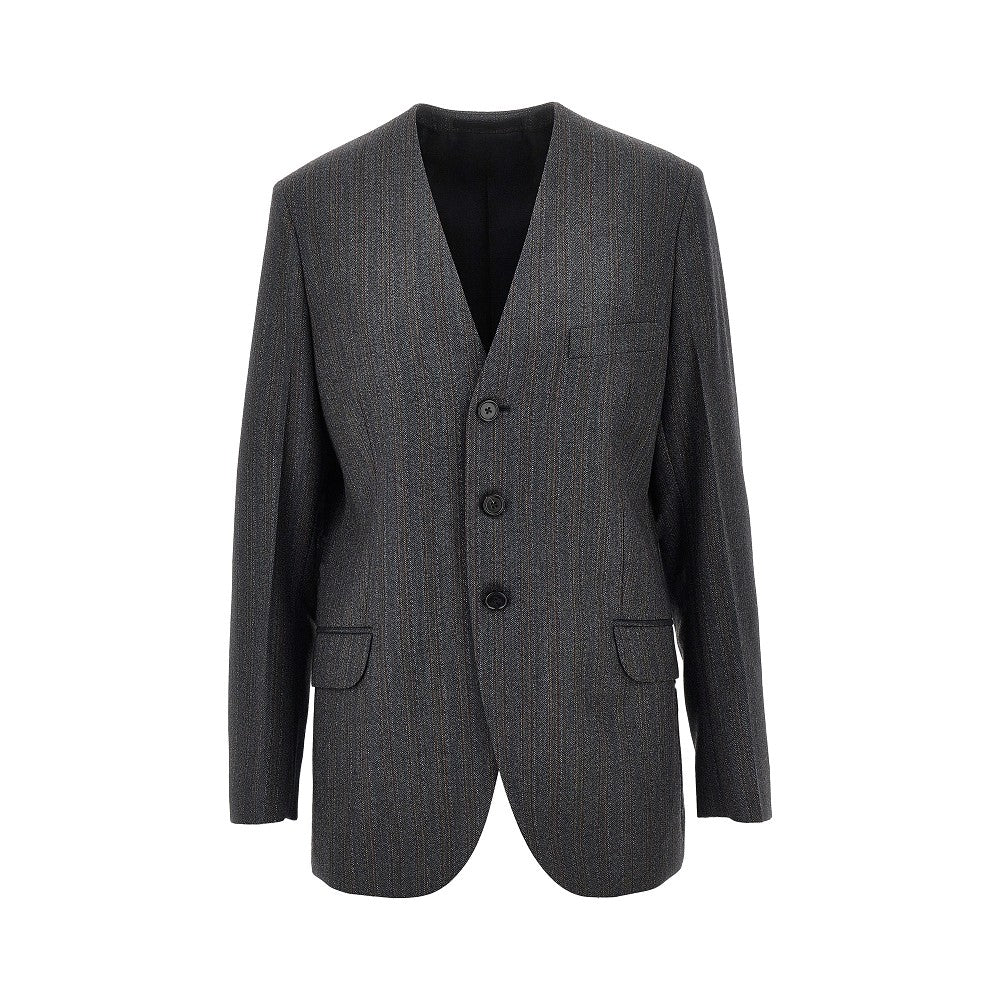 Giacca sartoriale in lana gessata