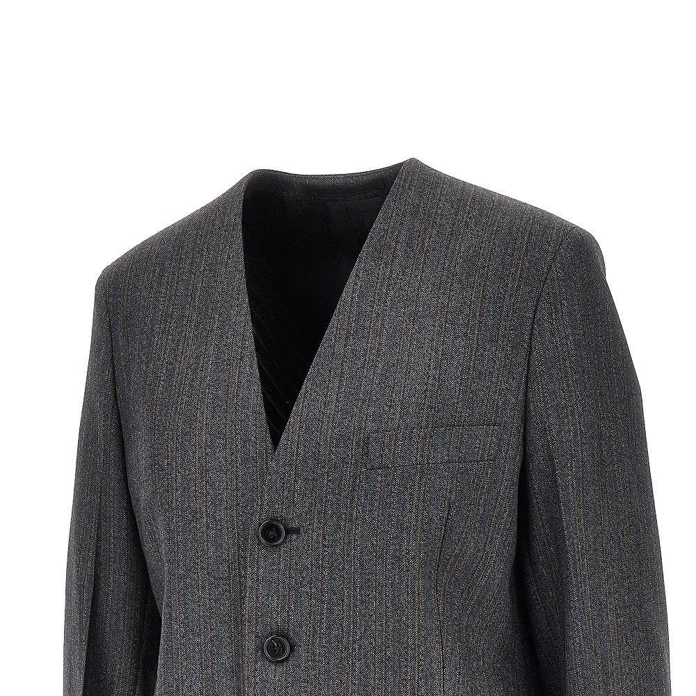 Giacca sartoriale in lana gessata