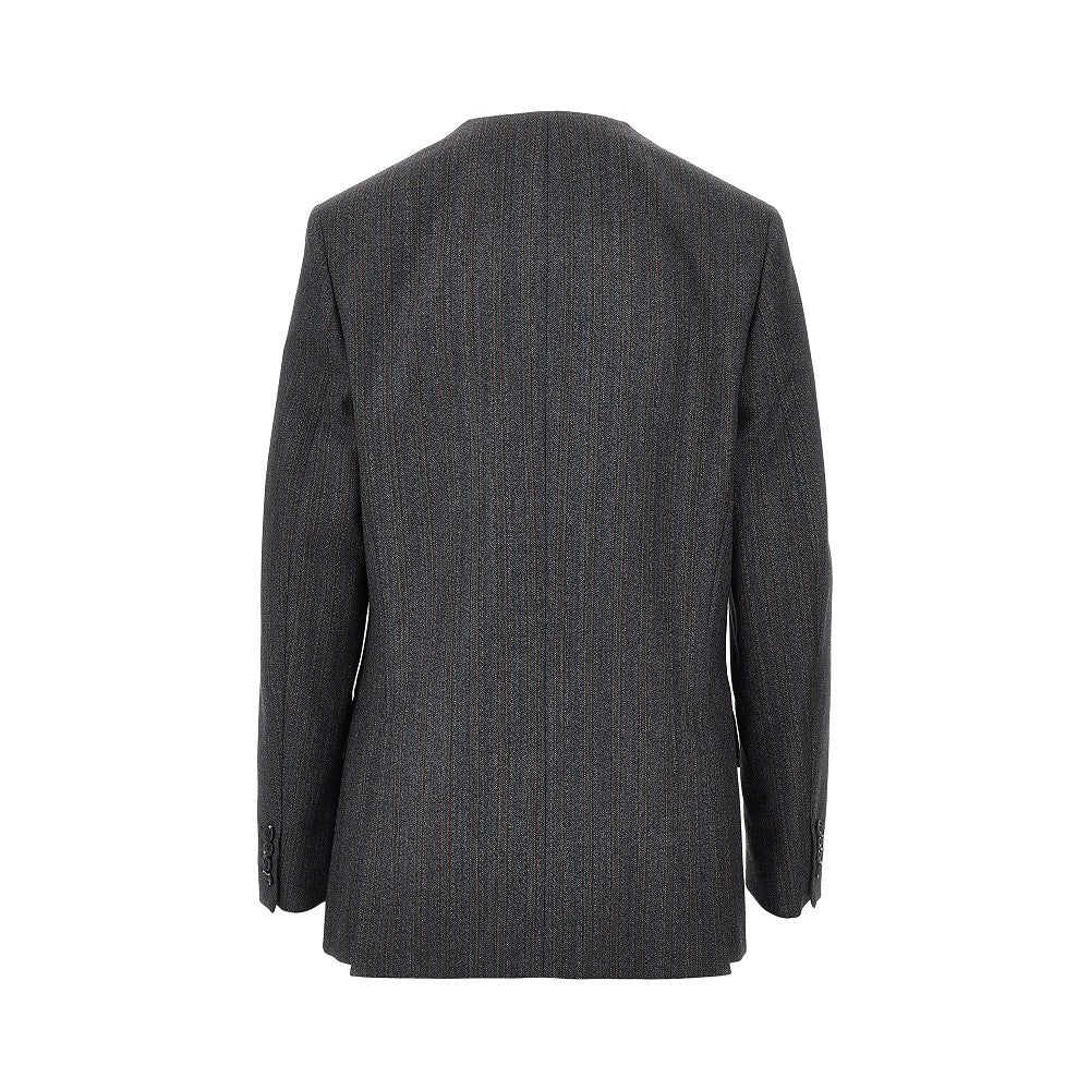 Giacca sartoriale in lana gessata