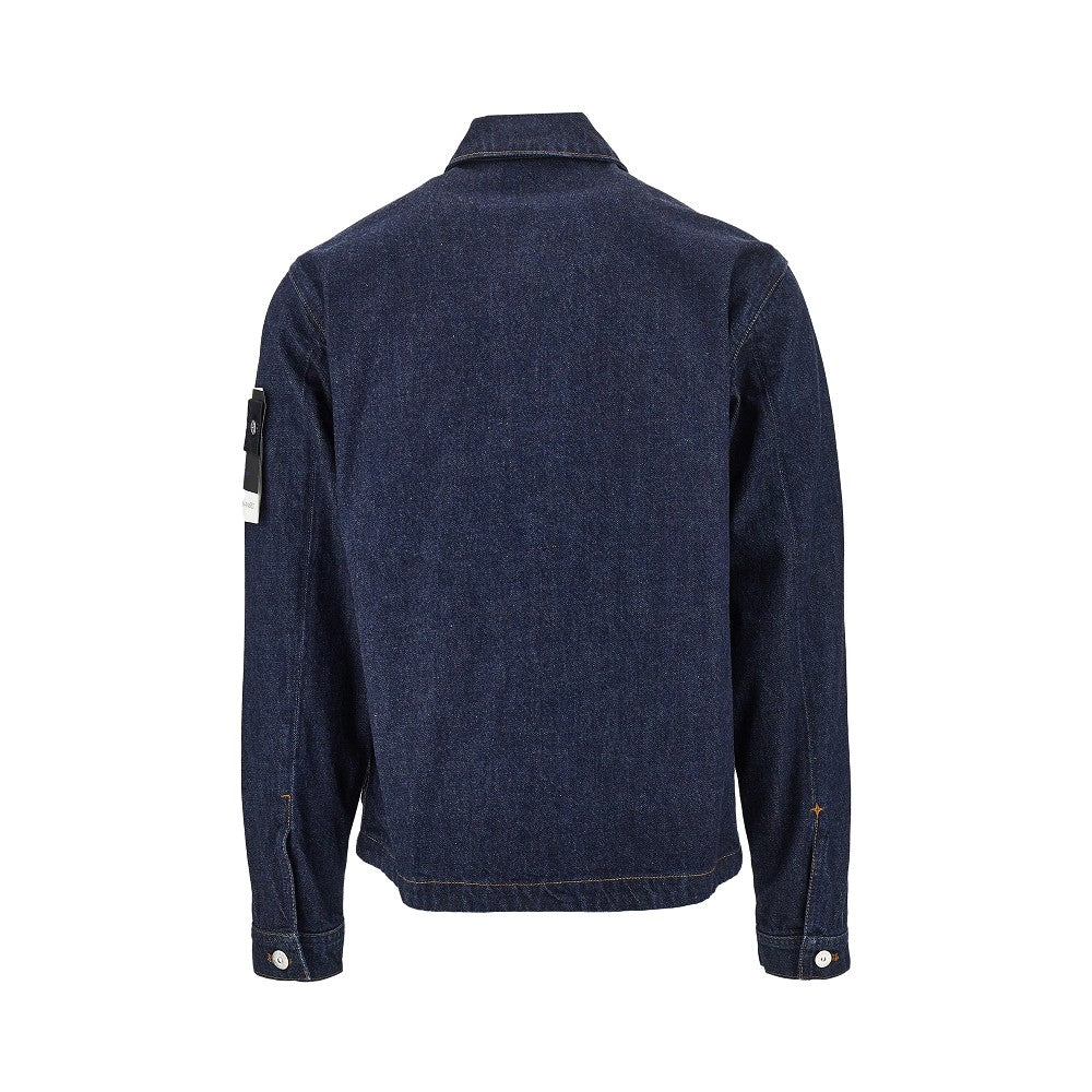 Overshirt in Indigo Denim-Rinsed