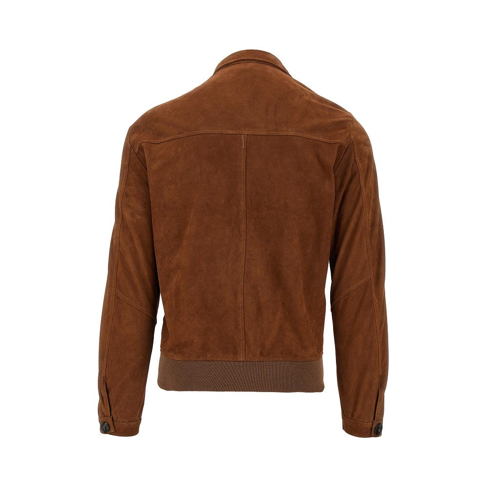 Suede leather jacket